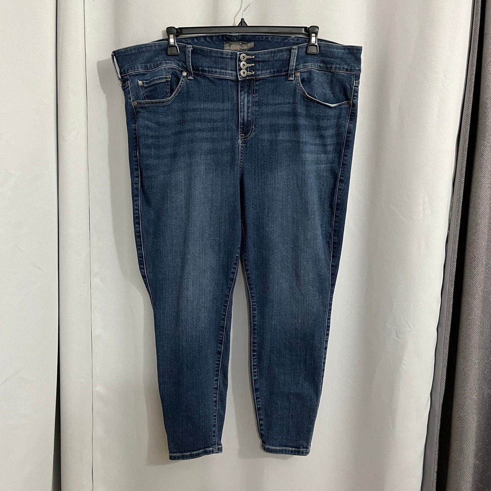 Torrid Jegging Women 24R Blue Skinny Stretch High Rise Denim Indie Sleaze Casual